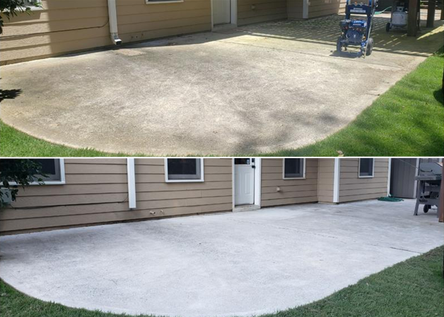 before and after cold water pressure washer